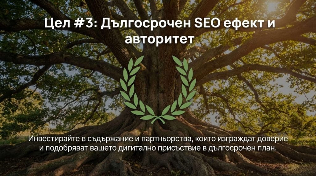 Цел 3: Дългосрочен СЕО ефект и авторитет